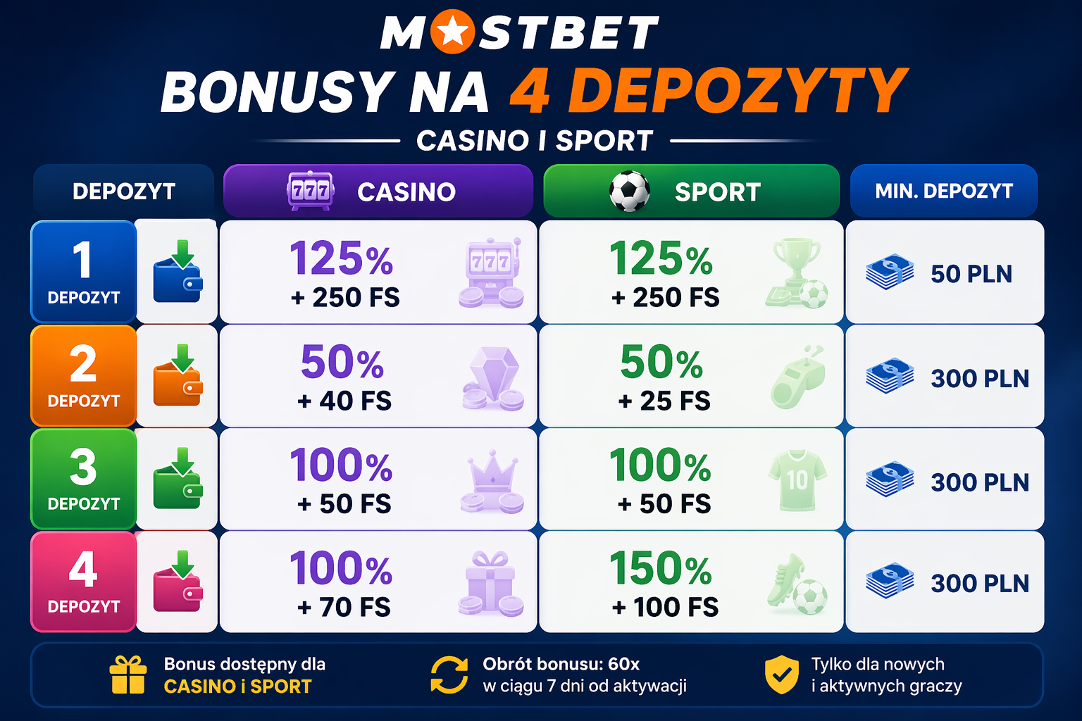 mostbet kasyno bonus